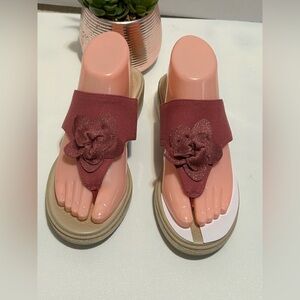 Bloom Maroon Floral Women's Sandals